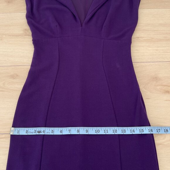 Mango Suit Purple Stretch Knit Sheath Midi Dress Size M Dark Romance/ Dark Siren - Picture 13 of 16